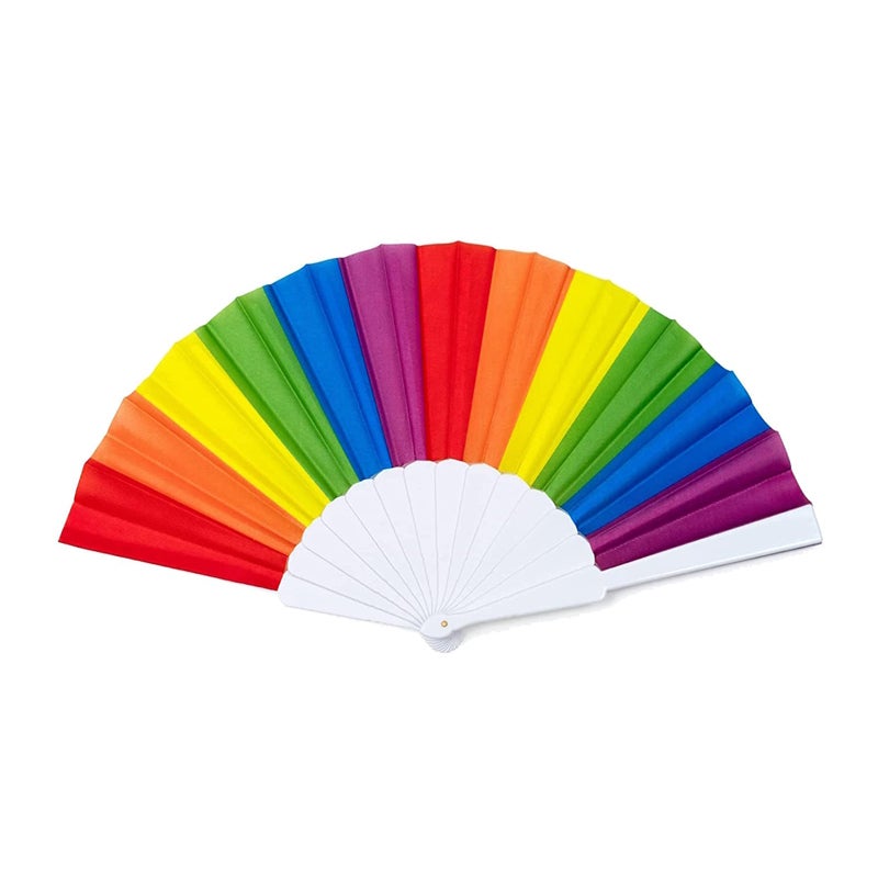 Rainbow hand fan discount